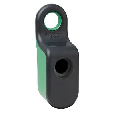 Empty handy box for mobile use, Harmony XB5R, plastic, green, 1 cut out