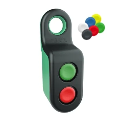 Wireless and batteryless transmitter, Harmony XB5R, plastic, black, 2 simples action