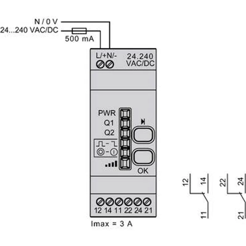 Programmable receiver, Harmony XB5R, 2 relays, 2 buttons, 6 indicating LEDs, monostable, bistable, 24...240V AC DC — photo 3 of 15
